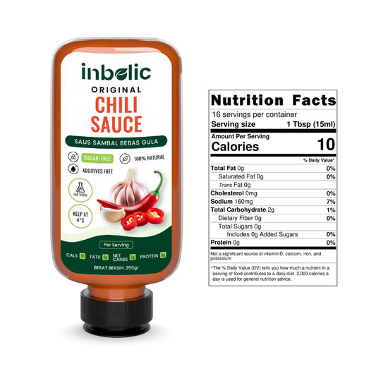 Sugar-Free Original Chili Sauce | Saos Sambal Original Bebas Gula